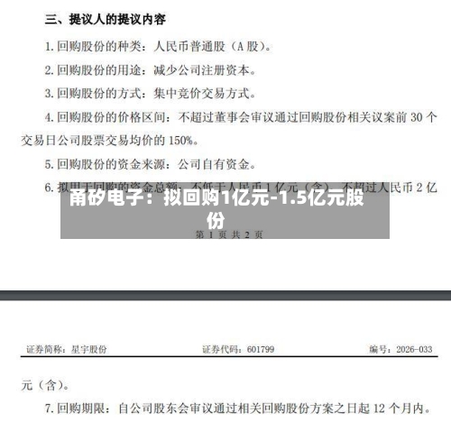 甬矽电子:拟回购1亿元-1.5亿元股份-第1张图片