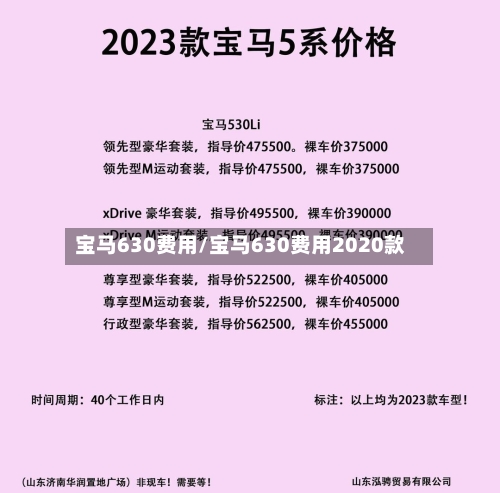 宝马630费用/宝马630费用2020款-第2张图片
